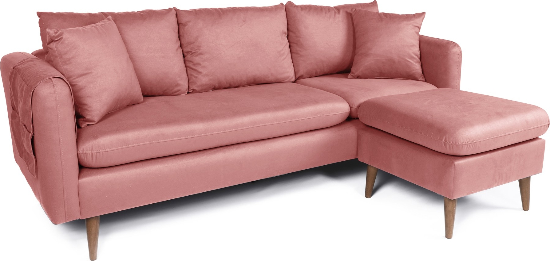 Canapé Sofia divan droit - Rose - 999,99 € - Canapés en tissu - Trendrum.fr